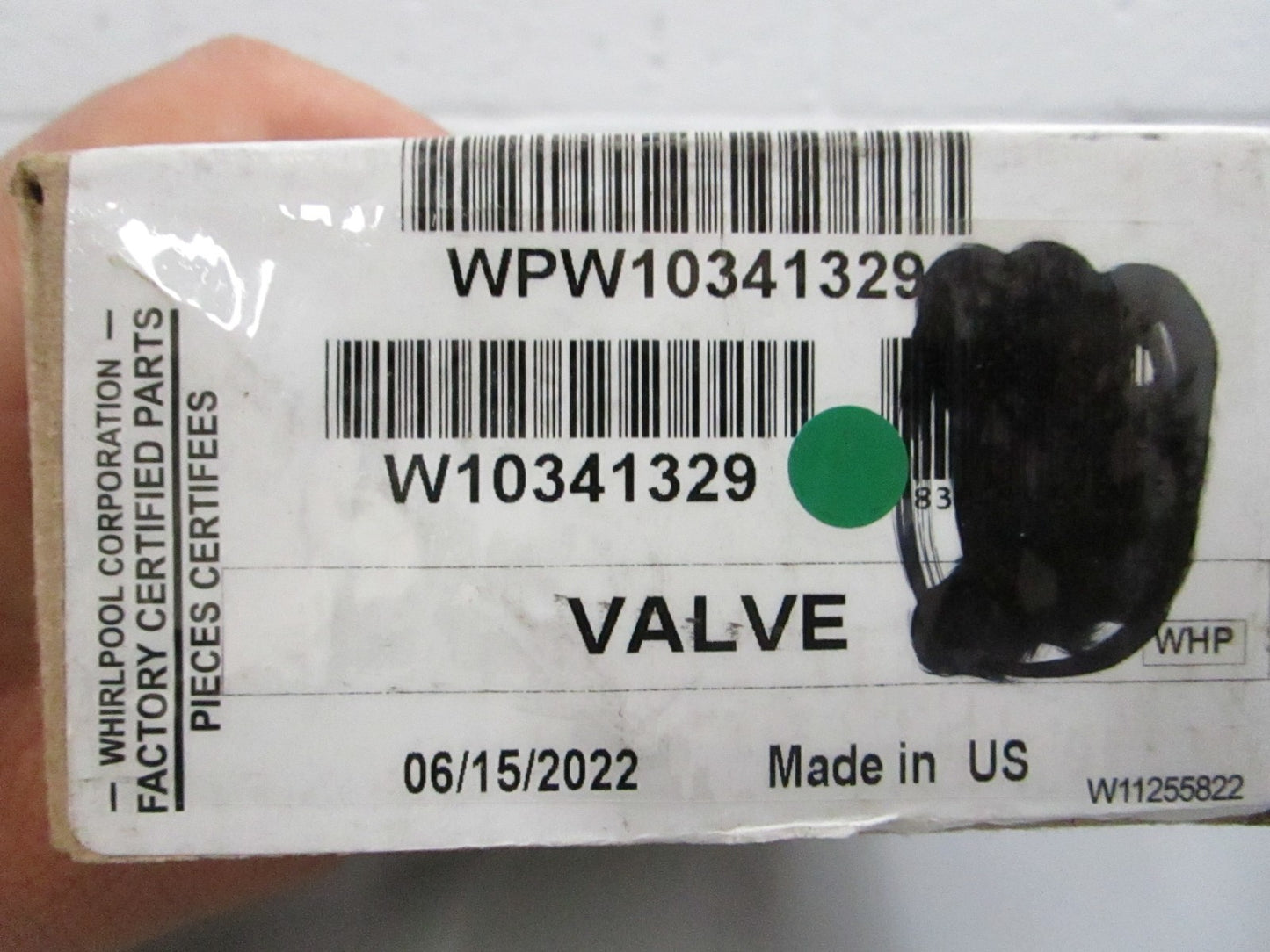 NEW OEM WPW10341329 Whirlpool Valve 0810