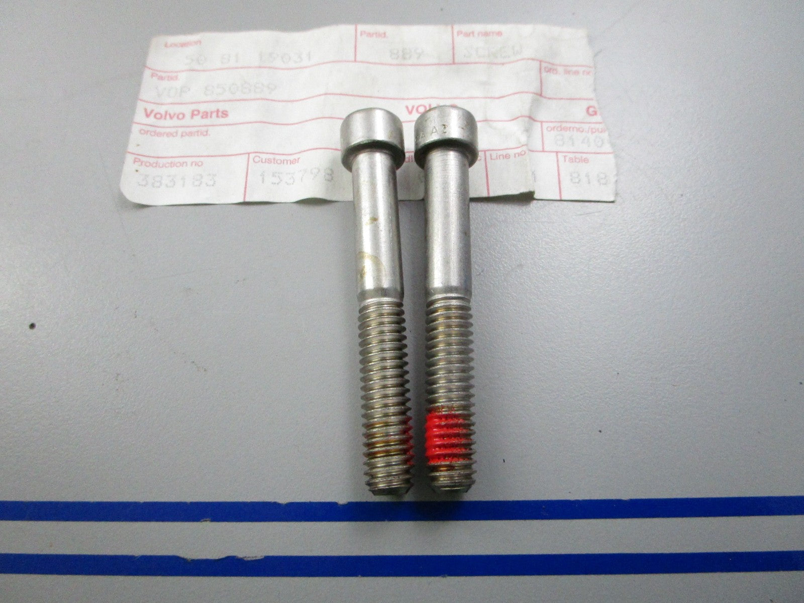 NEW OEM (LOT OF 2) 850889 Volvo Penta Screw 0810