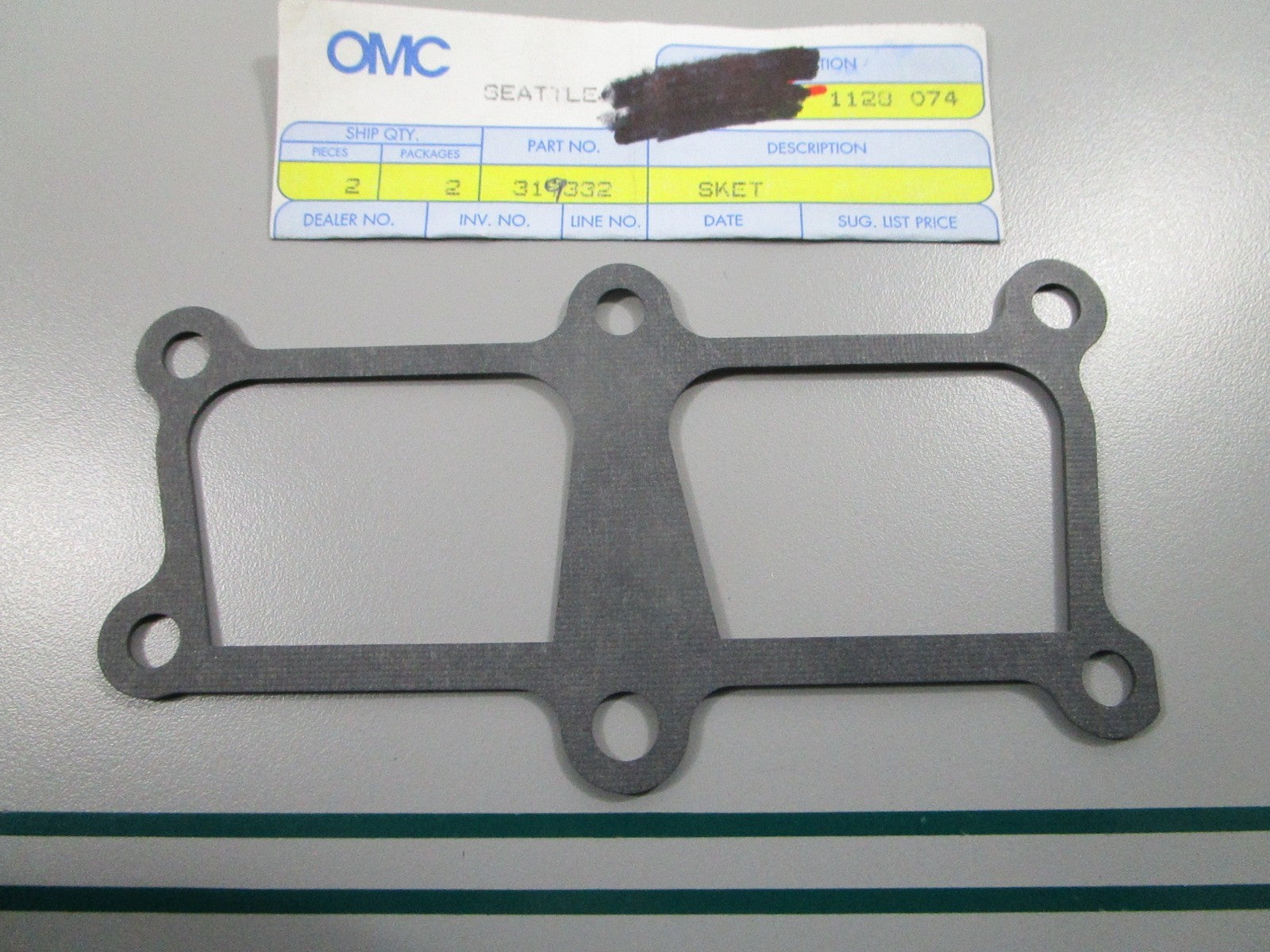 NEW OEM 319332 0319332 OMC Johnson Evinrude Gasket 0810