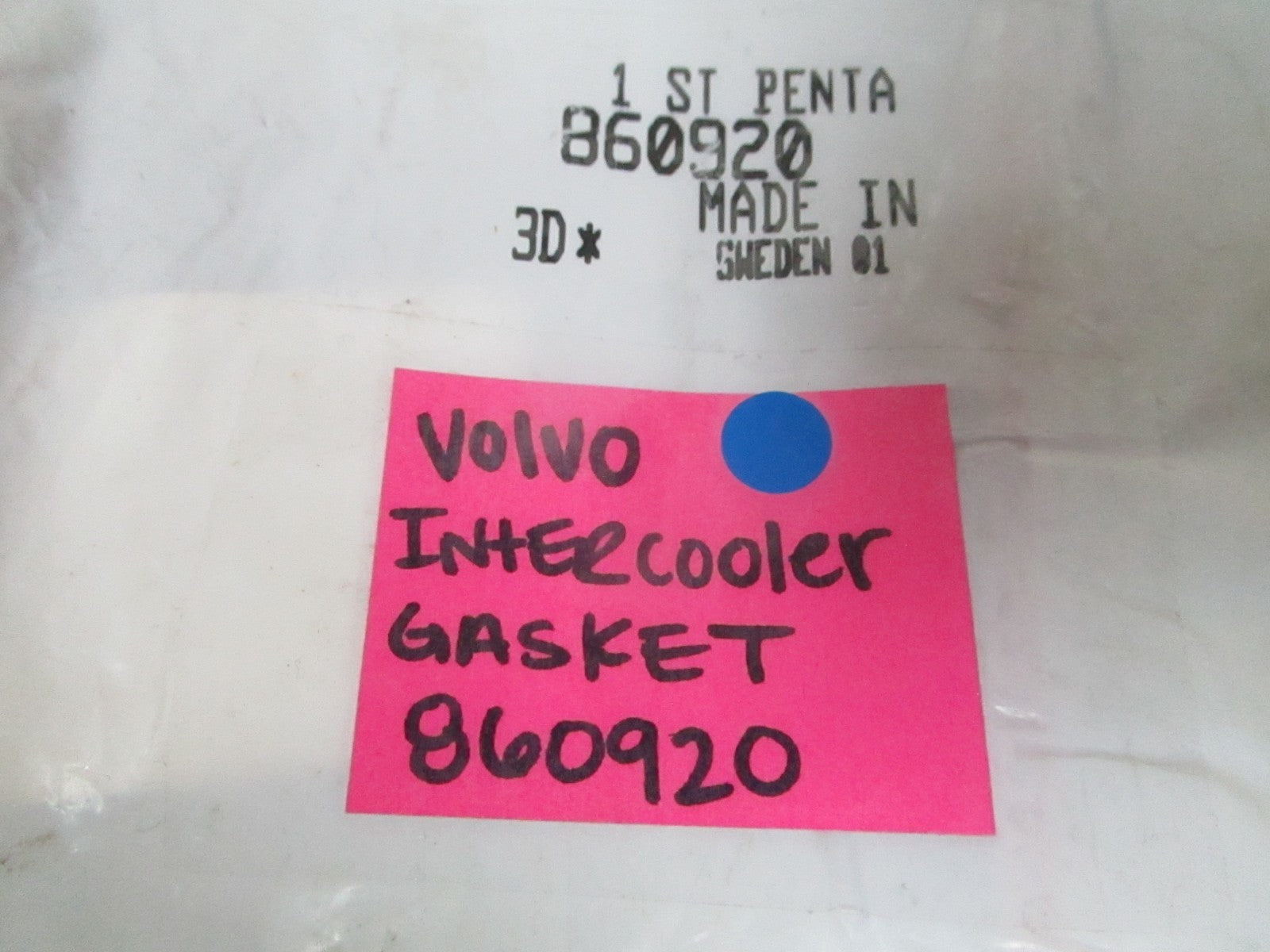 NEW OEM 860920 Volvo Penta Intercooler Gasket 0720