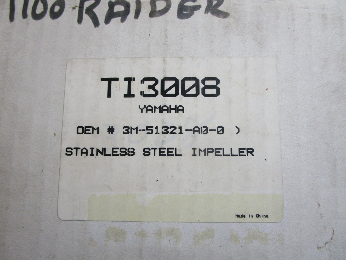 *NEW* 0820 Marine Stainless Steel Impeller TI3008 For Yamaha Raider 1100