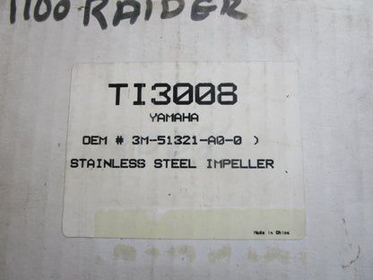 *NEW* 0820 Marine Stainless Steel Impeller TI3008 For Yamaha Raider 1100
