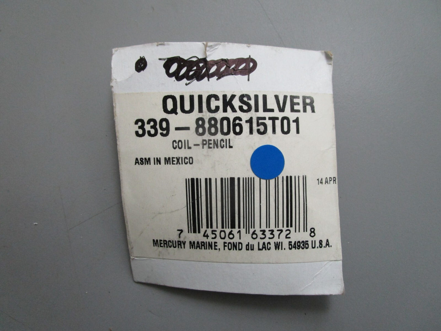 *NEW OEM* 0820 Mercury Quicksilver Pencil Coil 339-880615T01
