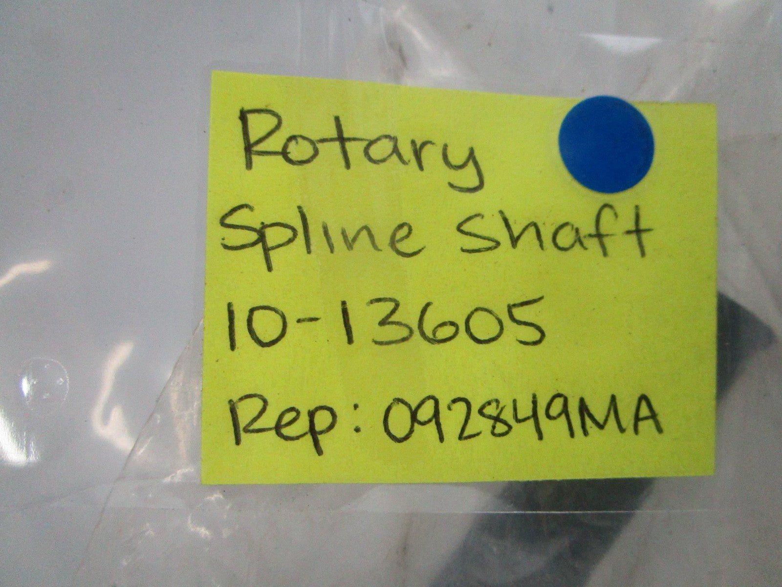 NEW 10-13605 Replaces: 092849MA Rotary Spline Shaft 0810