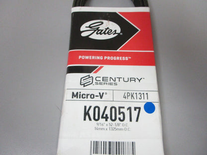 NEW K040517 Gates Micro-V 9/16" x 52 ⅛" Serpentine Belt 0720