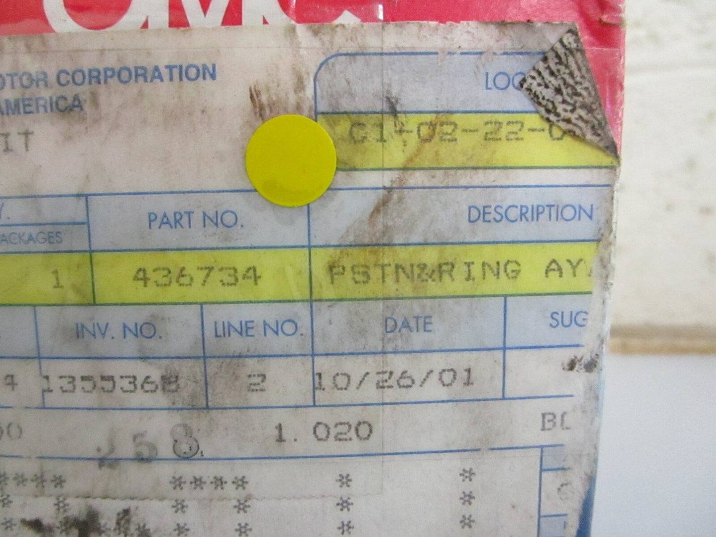 *NEW OEM* 0820 OMC Johnson Evinrude Piston & Ring Assy 436734 0436734