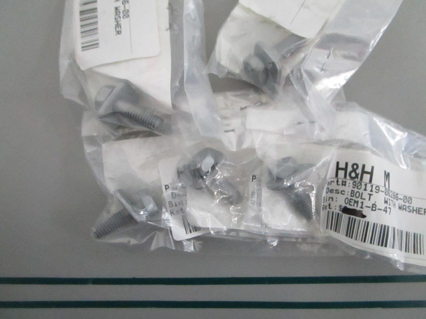 NEW OEM (LOT OF 5) 90119-06286-00 Yamaha Bolt w/ Washer 0820