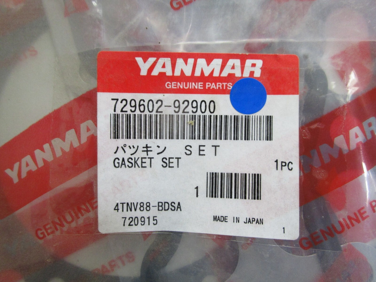 *NEW* 0820 Yanmar Gasket Set 729602-92900