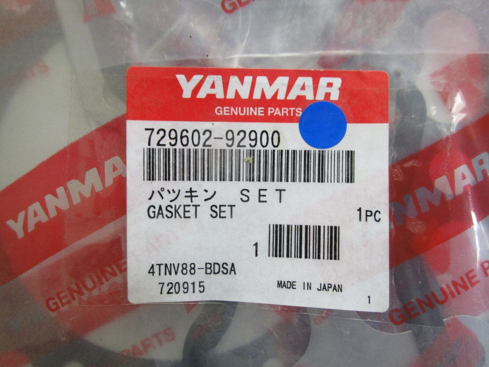 *NEW* 0820 Yanmar Gasket Set 729602-92900