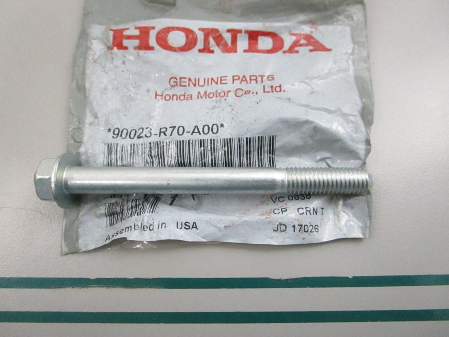 NEW OEM 90023-R70-A00 Honda Bolt 0810