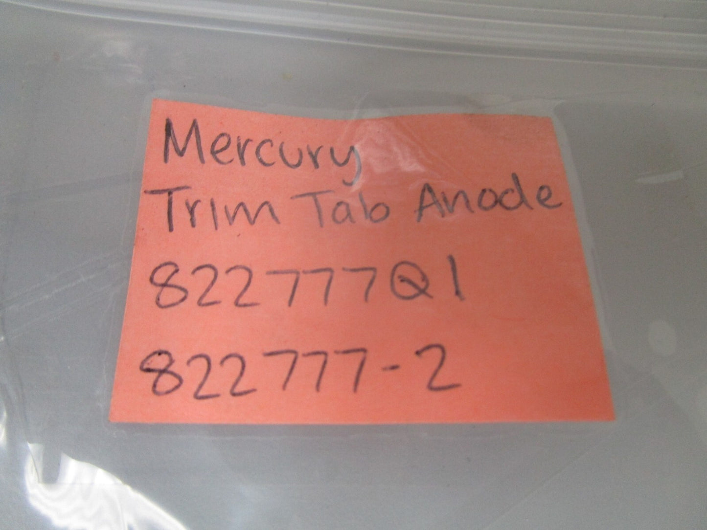 *NEW OEM* 0810 Mercury Quicksilver Trim Tab Anode 822777Q1 822777-2