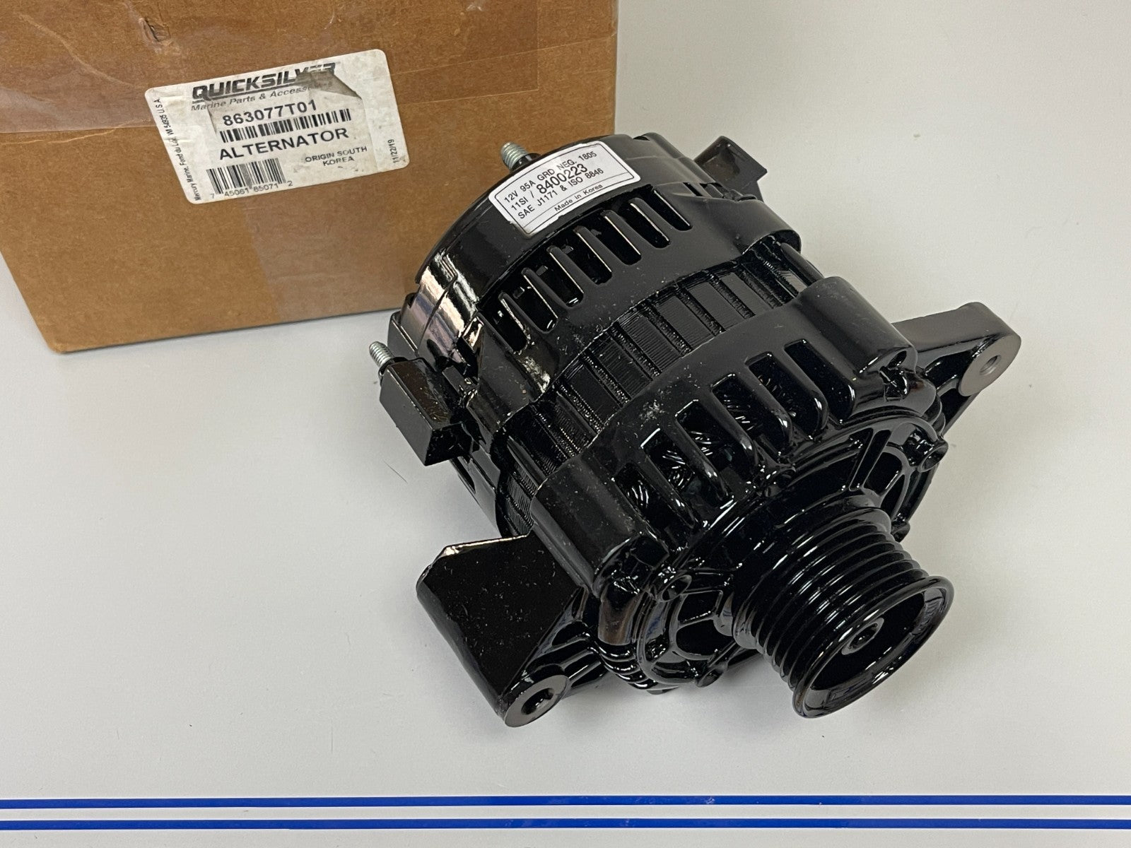 NEW OEM 863077T01 Mercury Mercruiser 12V 95A SAE J1171 Alternator 0720