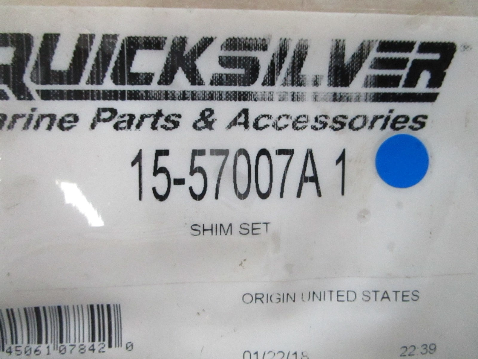 *NEW OEM* 0810 Mercury Quicksilver Shim Set 15-57007A1