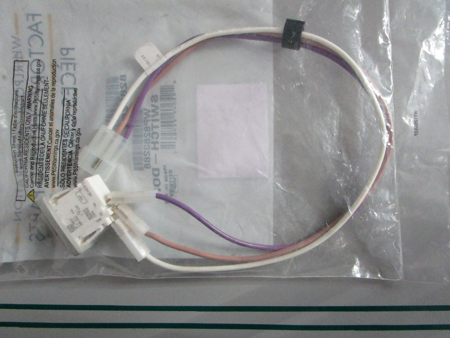 NEW OEM WP8283288 8283288 Whirlpool Dryer Door Switch 0820