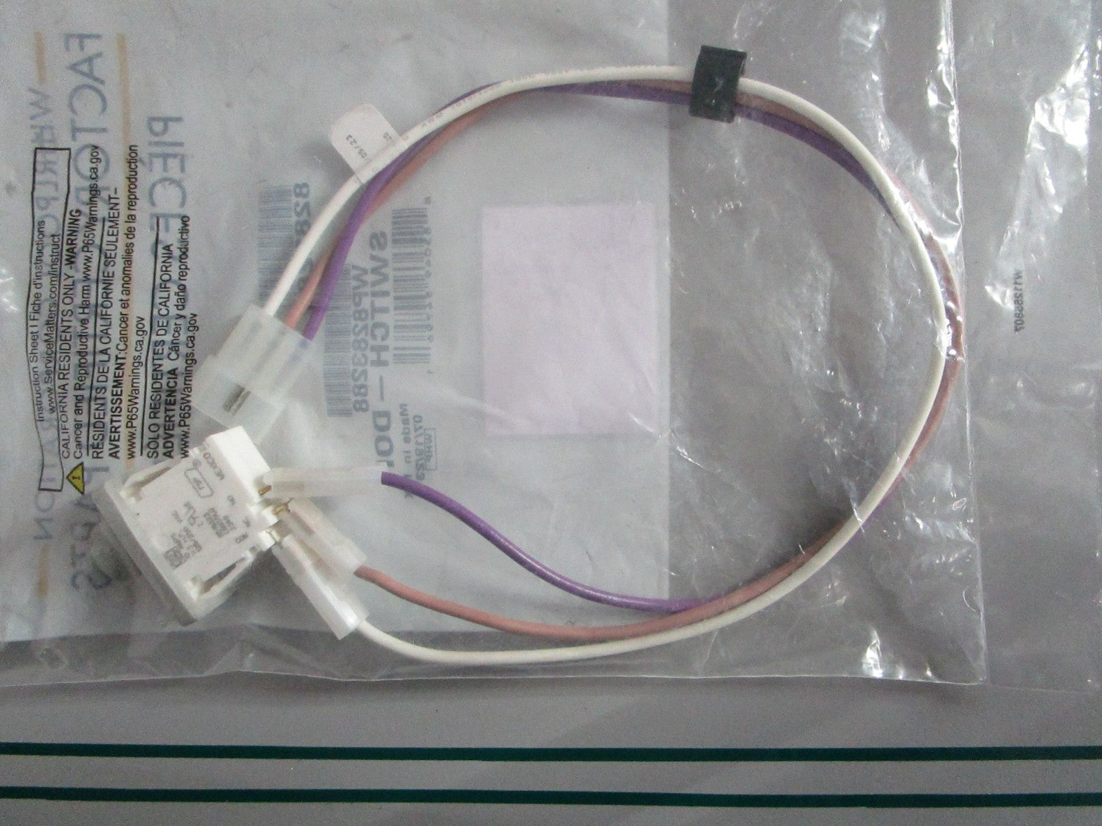 NEW OEM WP8283288 8283288 Whirlpool Dryer Door Switch 0820