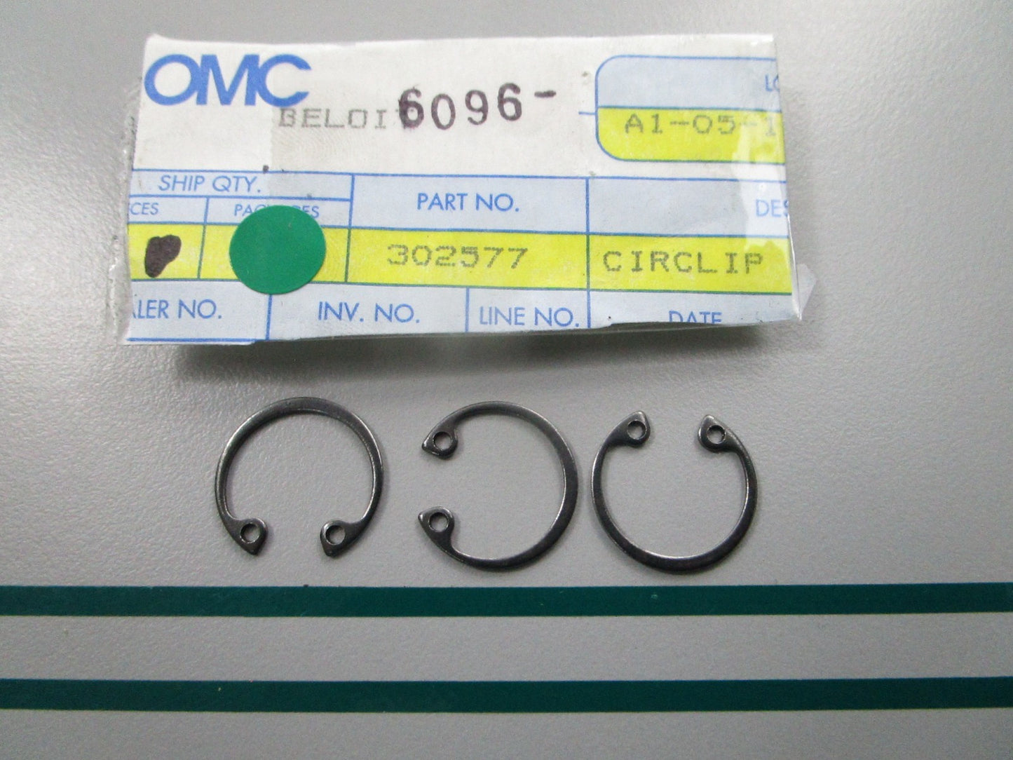 NEW OEM (LOT OF 3) 302577 0302577 OMC Johnson Evinrude Circlip 0810