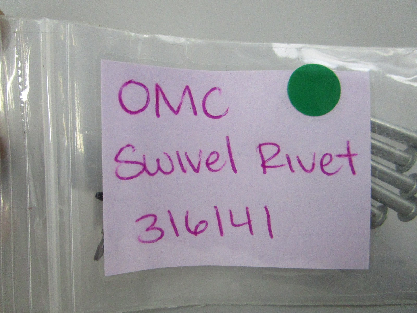 NEW OEM (LOT OF 5) 316141 0316141 OMC Johnson Evinrude Swivel Rivet 0810