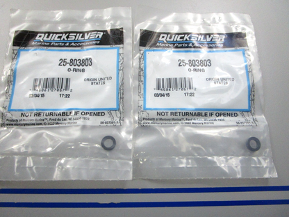 NEW OEM (LOT OF 2) 25-803803 Mercury Quicksilver O-Ring 0810
