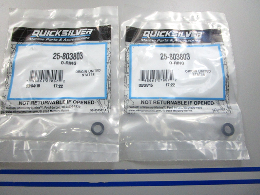 NEW OEM (LOT OF 2) 25-803803 Mercury Quicksilver O-Ring 0810