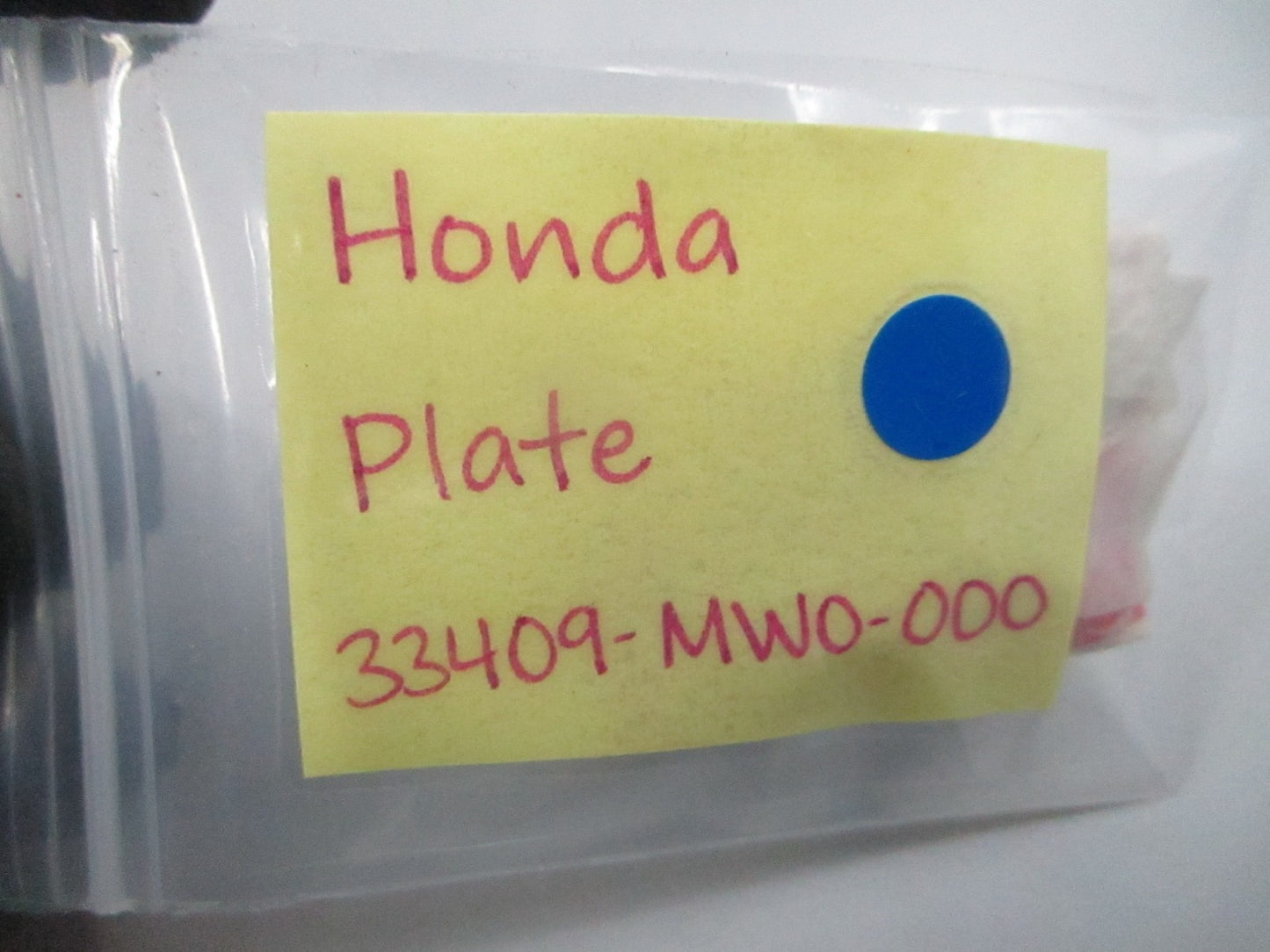 *NEW OEM* 0810 Honda Plate 33409-MW0-000