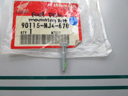 NEW OEM 90115-MJ4-670 Honda Foot Peg Mounting Bolt 0810