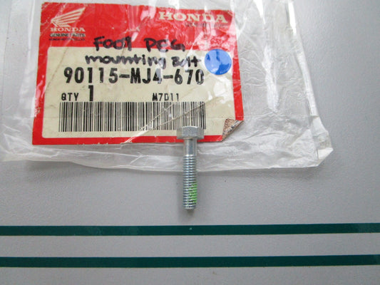NEW OEM 90115-MJ4-670 Honda Foot Peg Mounting Bolt 0810