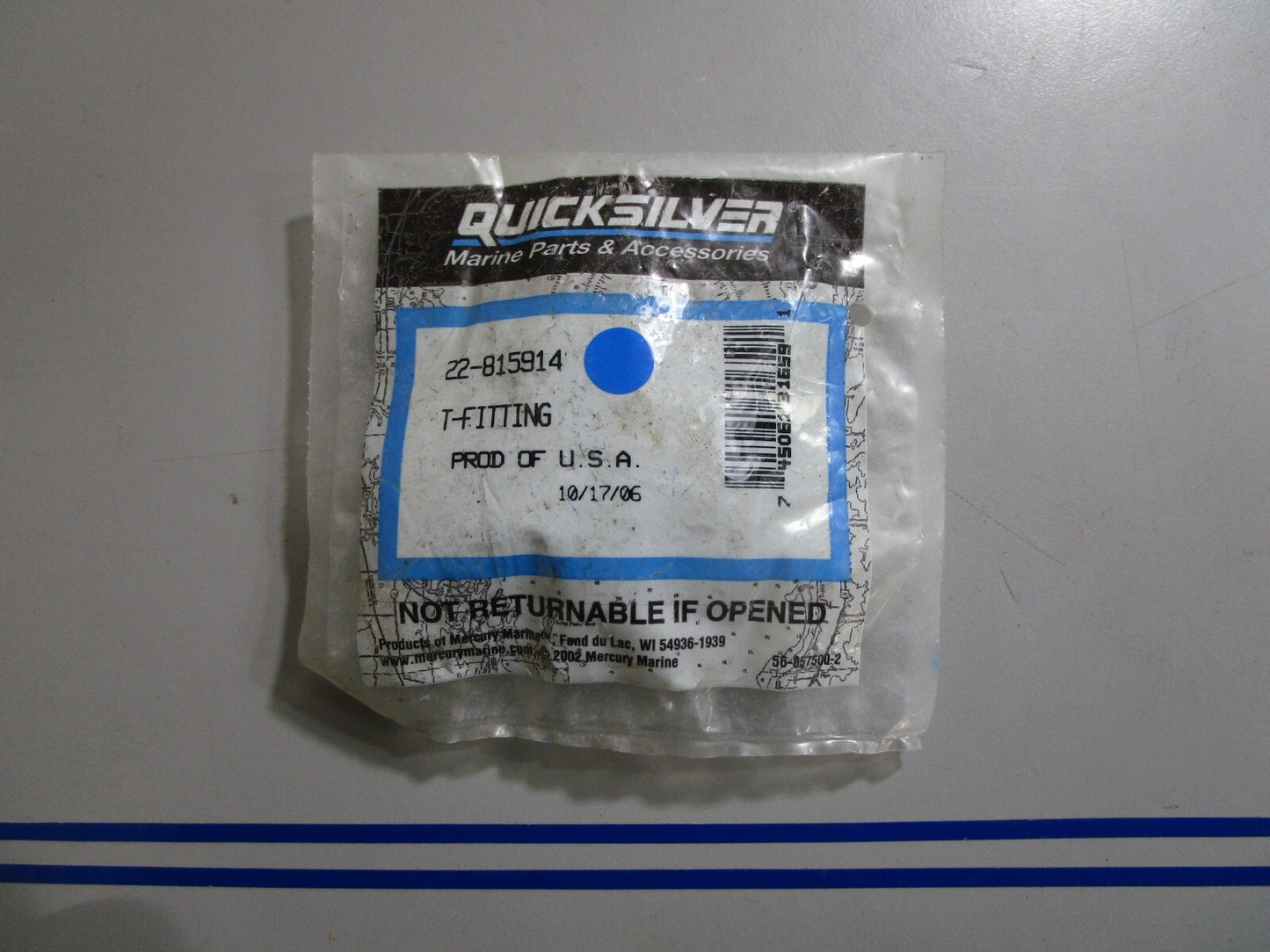 *NEW OEM* 0810 Mercury Quicksilver T Fitting 22-815914
