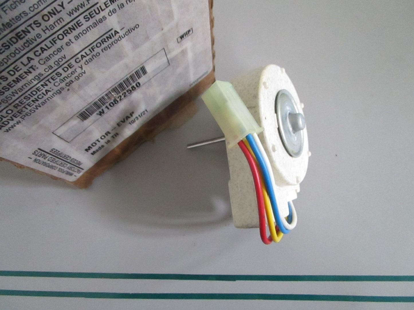 NEW OEM W10822580 Whirlpool Evaporator Motor 0820