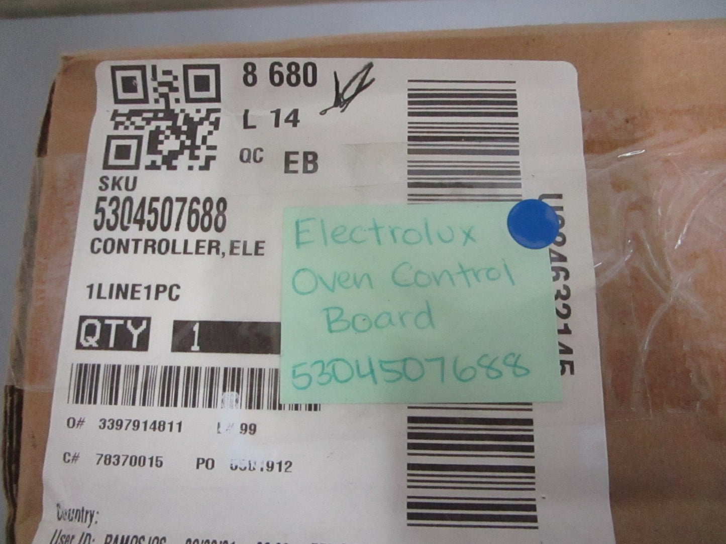 NEW OEM 5304507688 Electrolux Oven Control Board 0820
