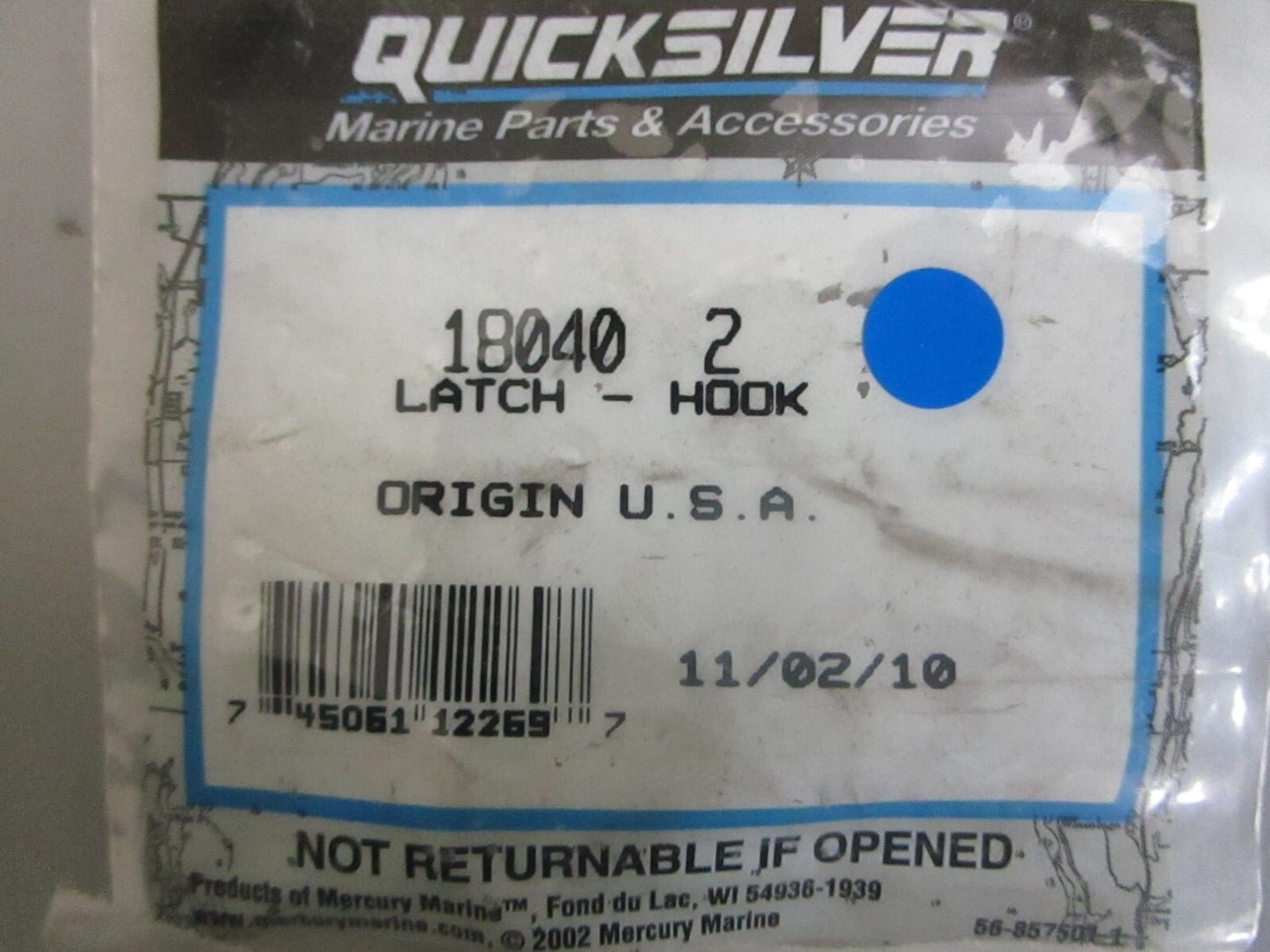 *NEW OEM* 0810 Mercury Quicksilver Hook Latch 18040 2