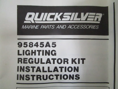 Mercury NEW OEM Lighting Regulator Kit 95845A5 NOS 10-30HP Outboard Part 0820