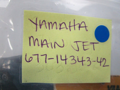 NEW OEM 677-14343-42 Yamaha Main Jet 0810