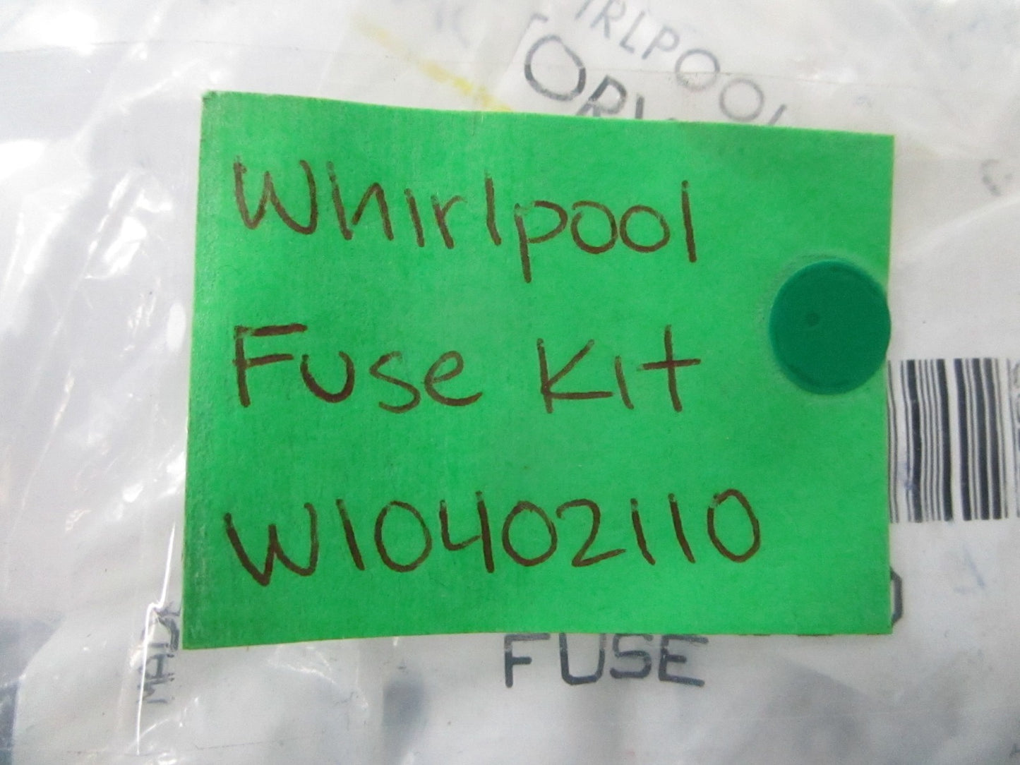 NEW OEM W10402110 Whirlpool Fuse Kit 0810