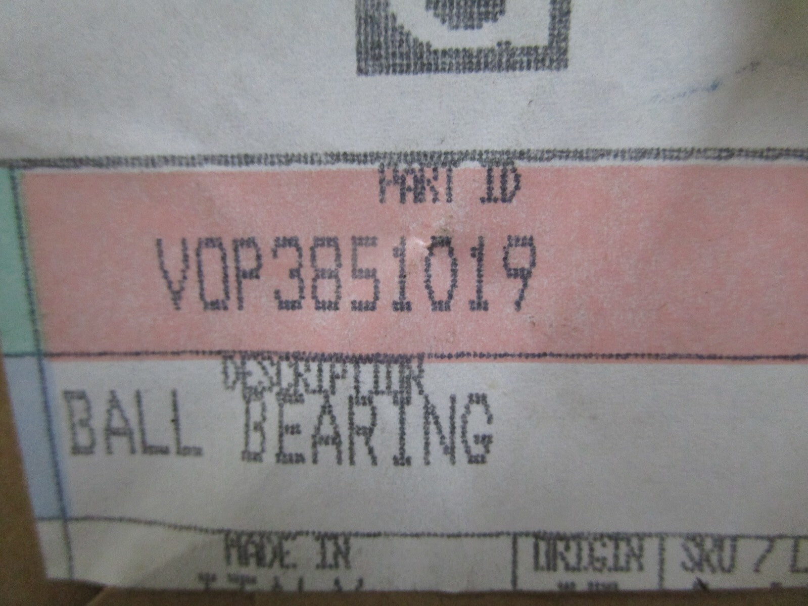 *NEW OEM* 0820 Volvo Penta Ball Bearing 3851019