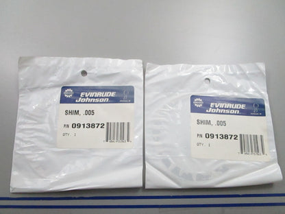 *NEW OEM* (LOT OF 2) 0810 OMC Johnson Evinrude .005 Shim 913872 0913872