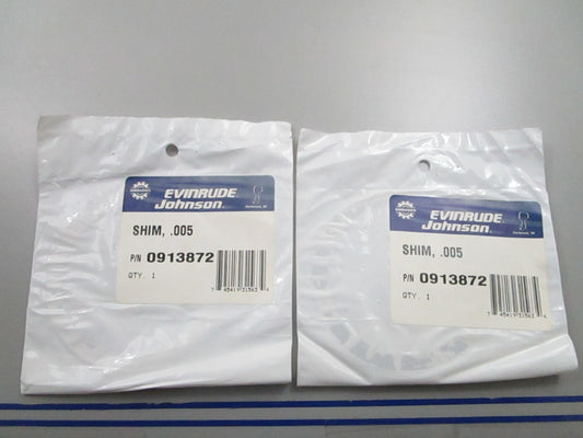 *NEW OEM* (LOT OF 2) 0810 OMC Johnson Evinrude .005 Shim 913872 0913872