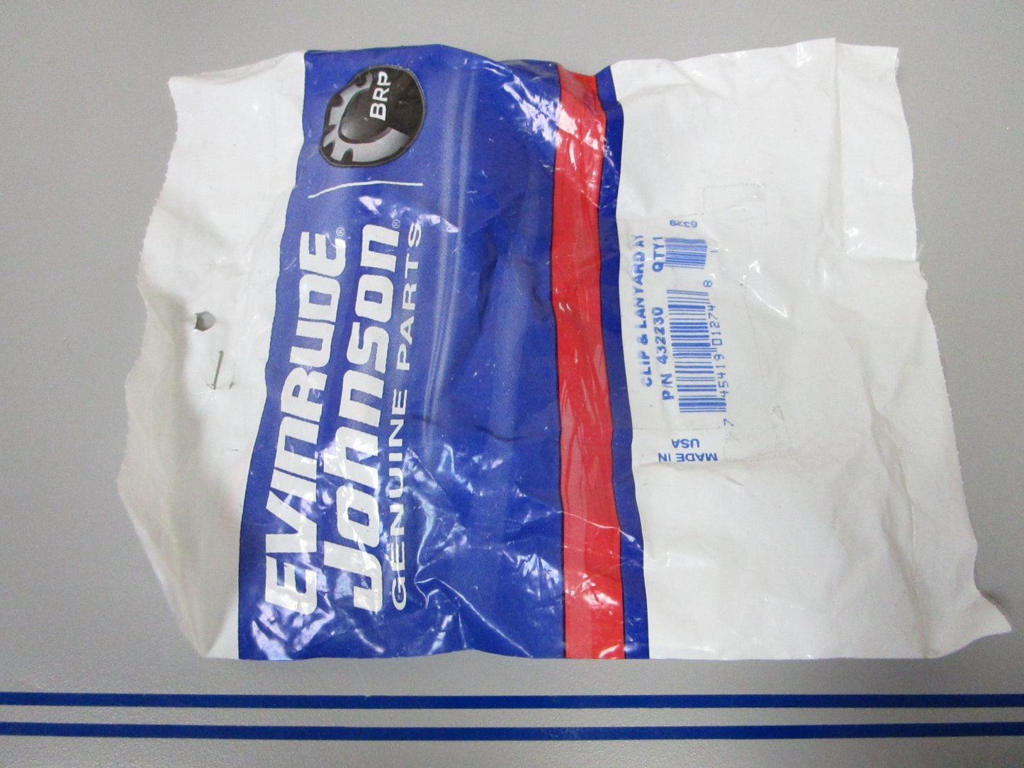 *NEW OEM* 0720 OMC Johnson Evinrude Clip & Lanyard Assembly 432230 0432230