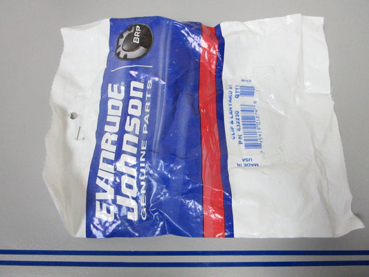 *NEW OEM* 0720 OMC Johnson Evinrude Clip & Lanyard Assembly 432230 0432230