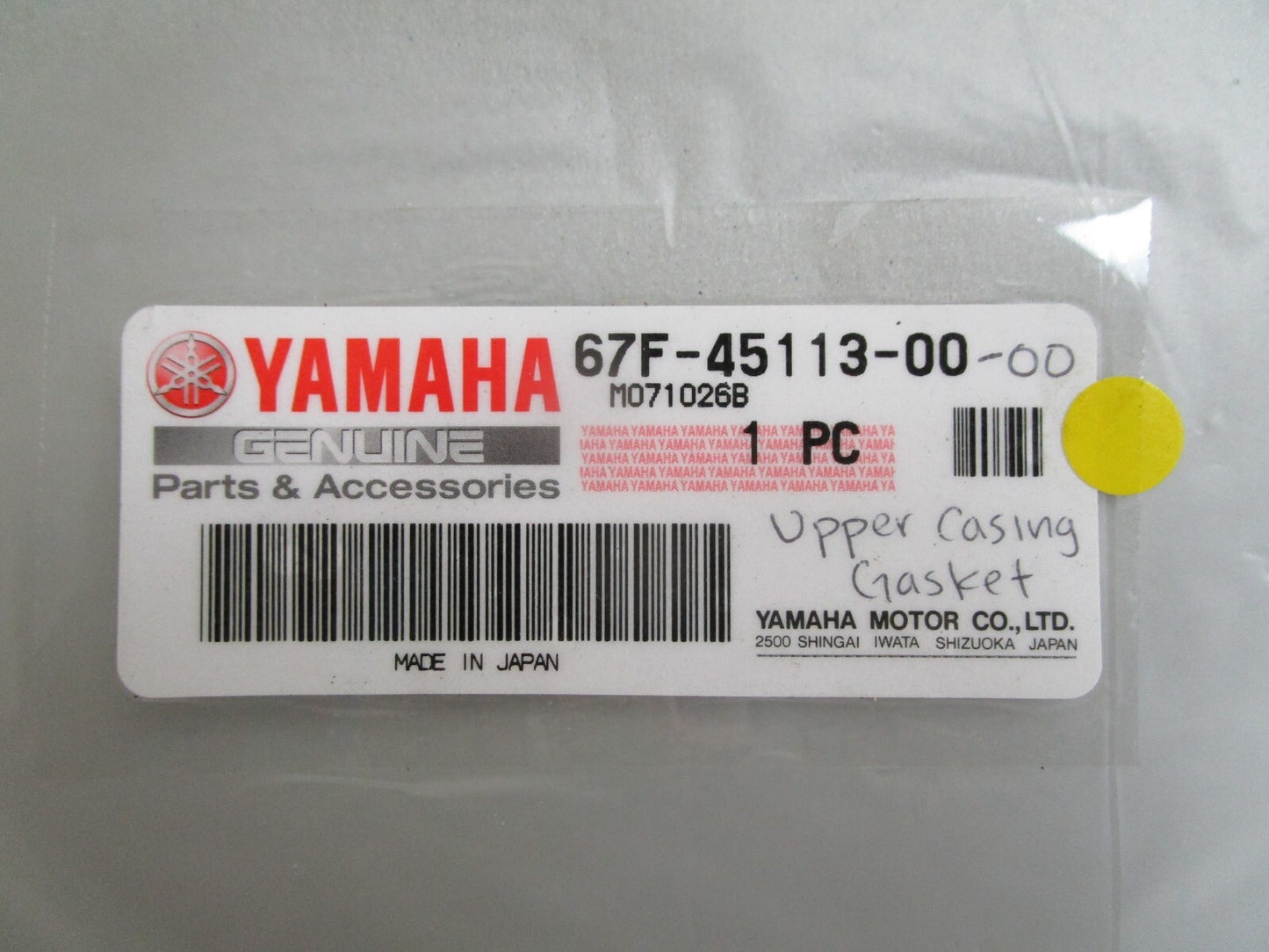 *NEW OEM* 0810 Yamaha Upper Casing Gasket 67F-45113-00-00