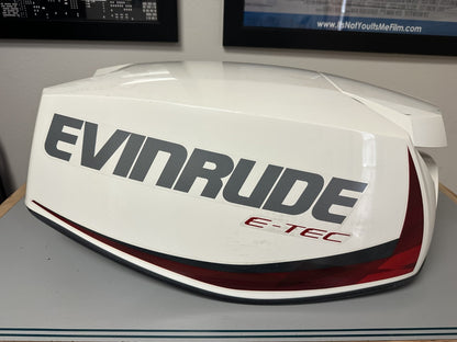 Evinrude 285824 Engine Cover Cowl Hood White 25 30 HP E-TEC OEM NOS ETEC