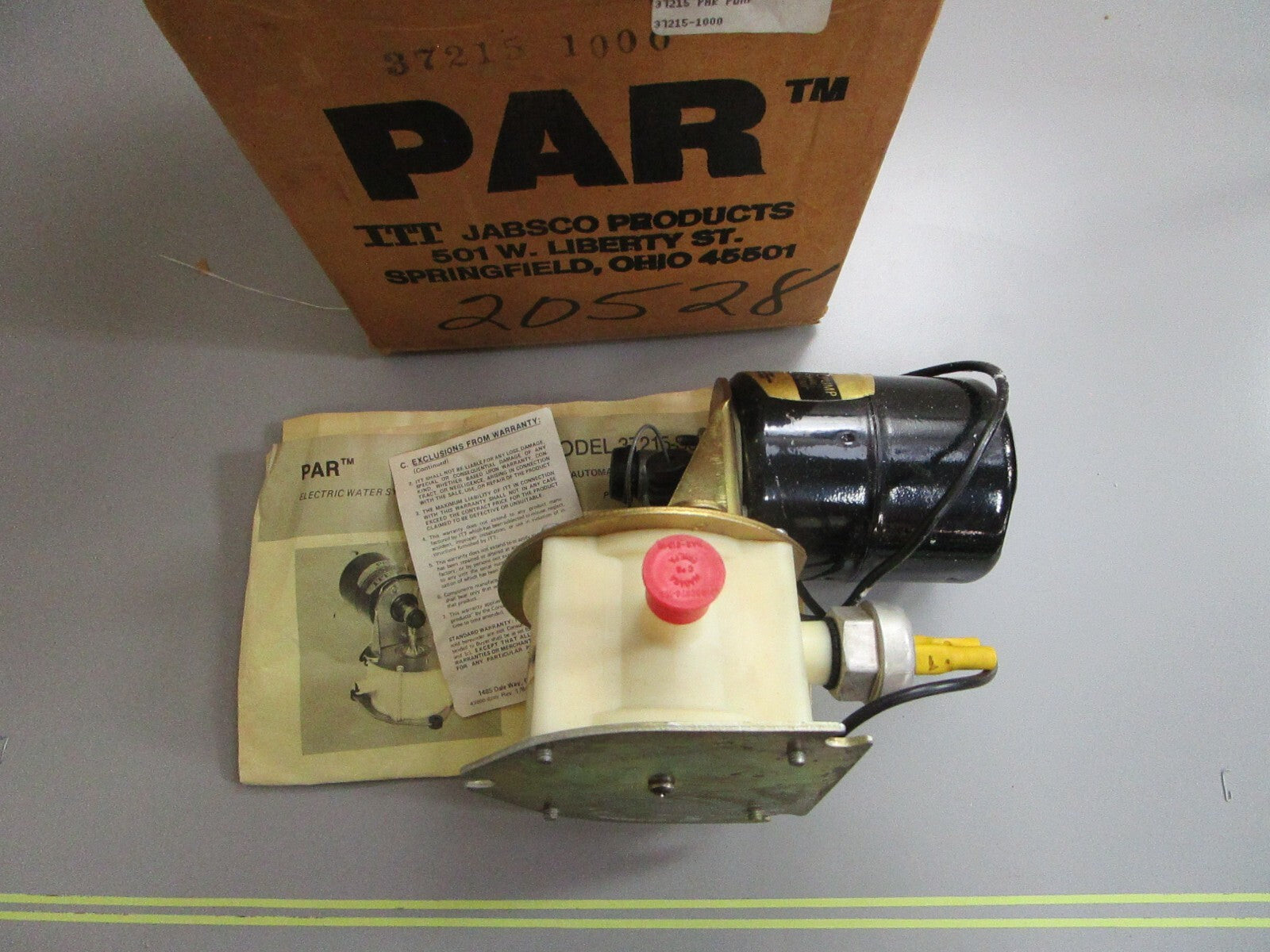 *NEW* 0820 Jabsco PAR Water System Pump 37215-1000