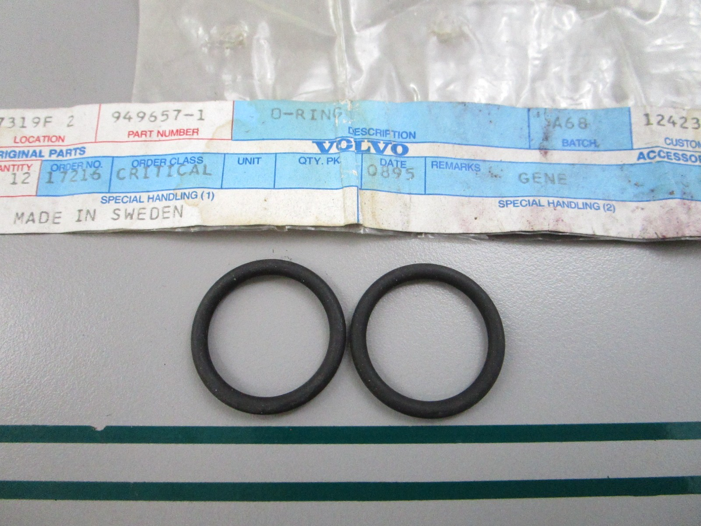 NEW OEM (LOT OF 2) 949657 Volvo Penta O-Ring 0810