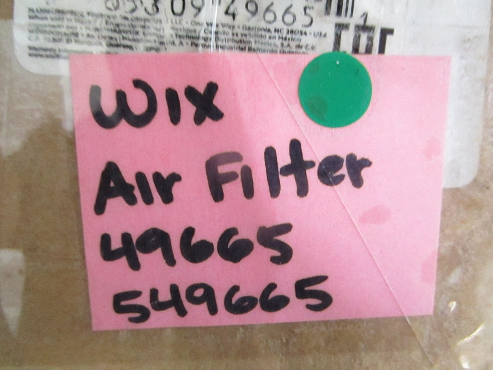 NEW OEM 549665 49665 Wix Air Filter 0820