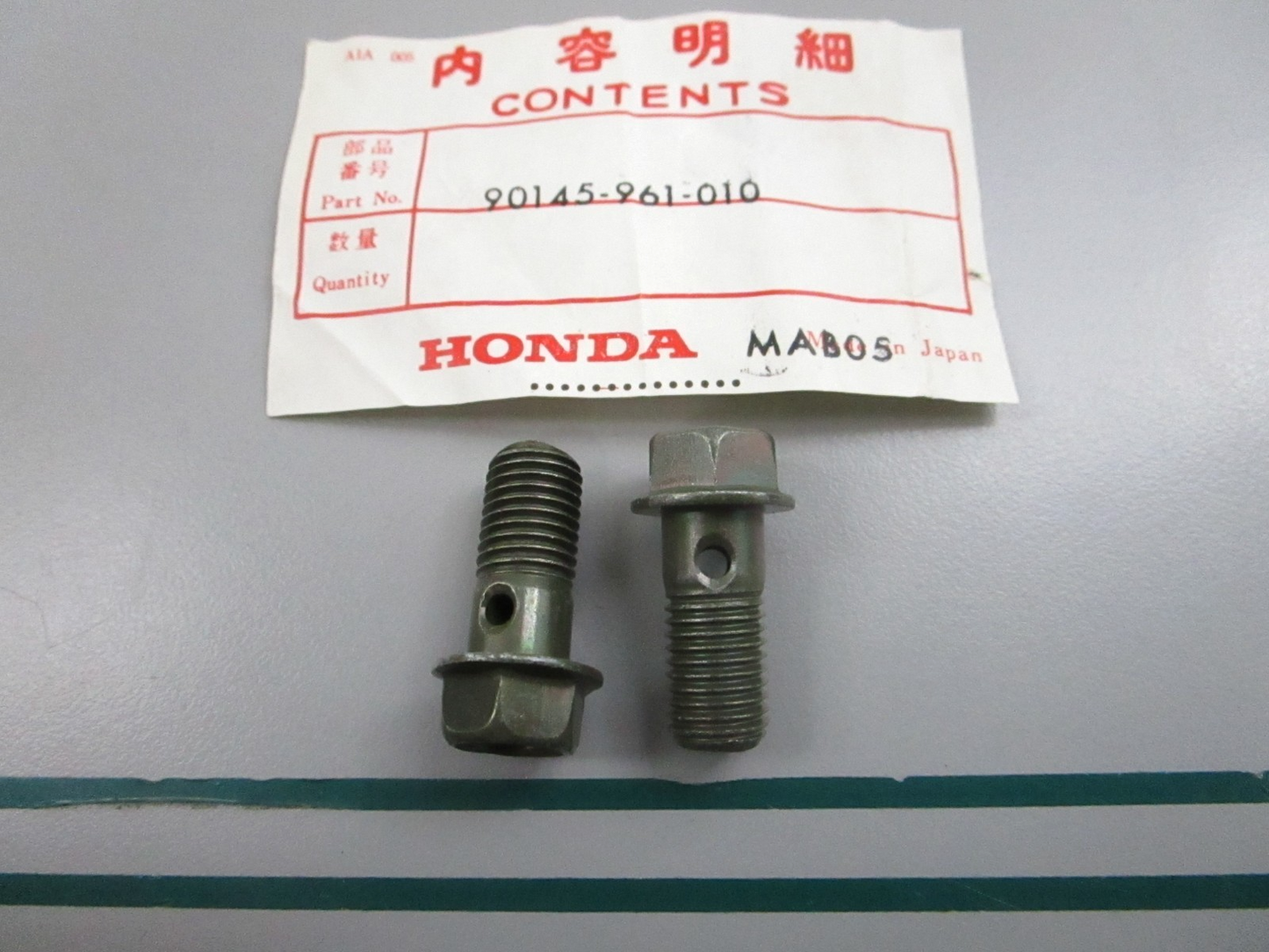 NEW OEM (LOT OF 2) 90145-961-010 Honda Bolt 0810