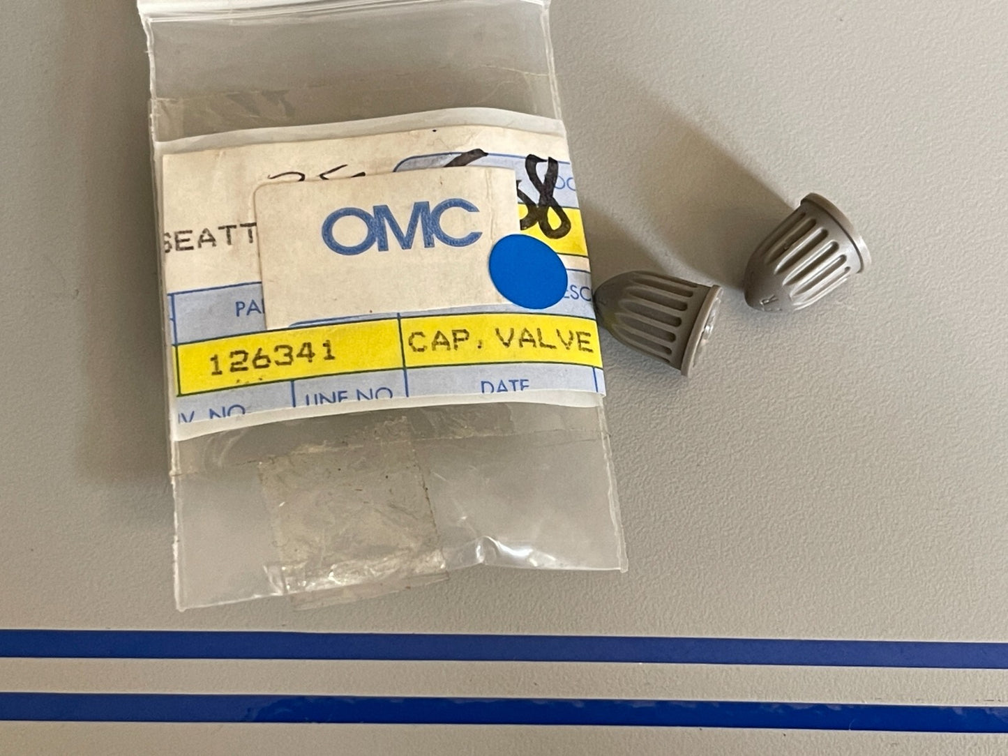 *NEW OEM* (LOT OF 2) 0810 OMC Johnson Evinrude Valve Cap 126341 0126341