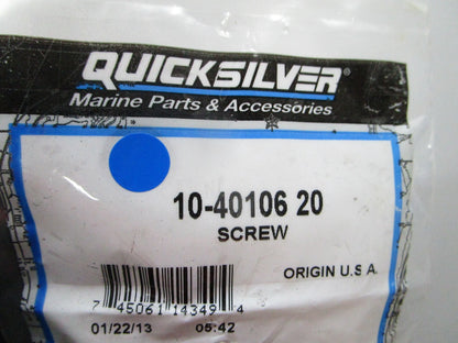 NEW OEM 10-40106 20 Mercury Quicksilver Screw 0810