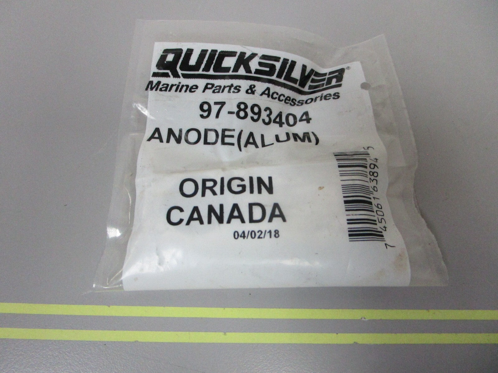 *NEW OEM* 0810 Mercury Quicksilver Aluminum Anode 97-893404