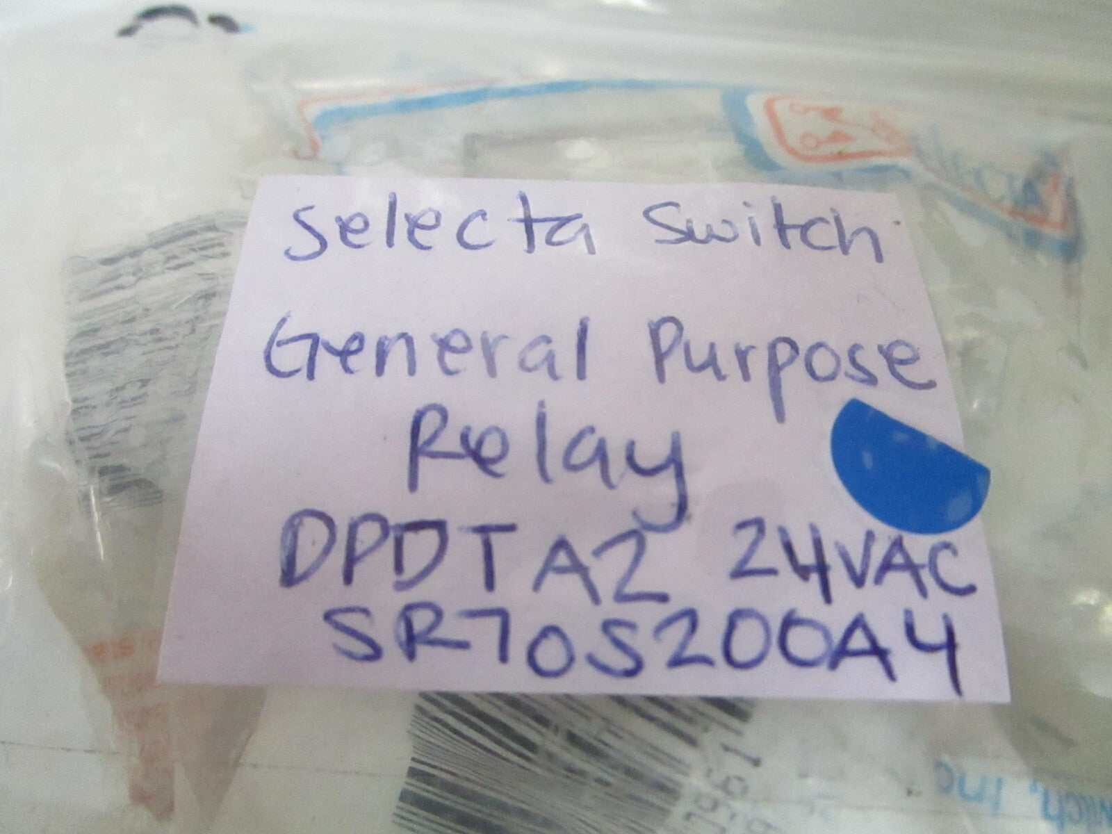 *NEW* 0810 Selecta Switch General Purpose Relay 24VAC Coil SR70S200A4