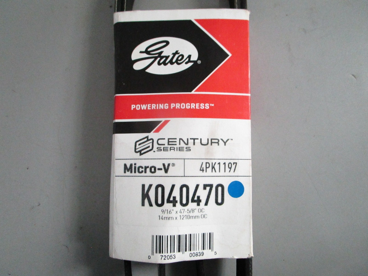 NEW K040470 Gates Century Series Micro-V Serpentine Belt 0820