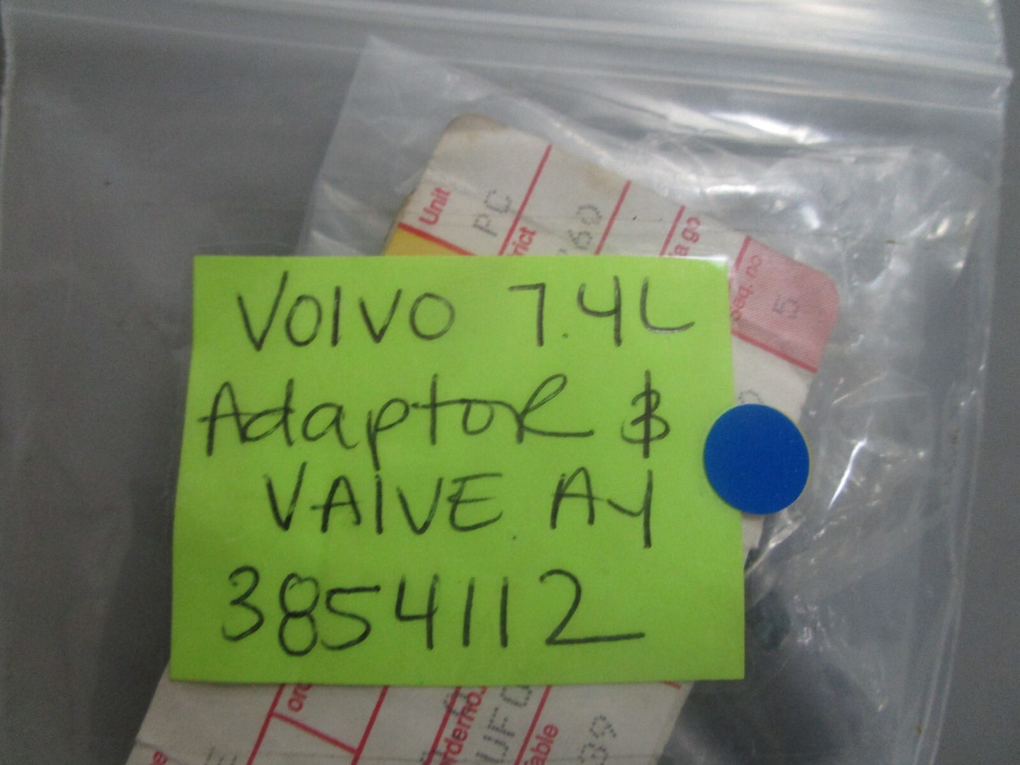 *NEW OEM* 0810 Volvo Penta 7.4L Adapter & Valve Assembly 3854112